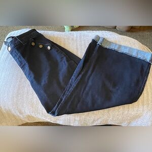 Democracy Sailor Button Cuffed Skyrise Jeans